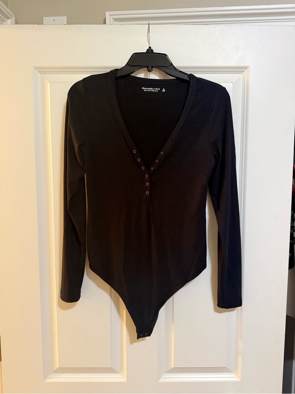 Abercrombie long sleeve bodysuit black medium